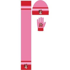 Set 3 Stück Bonnet + Schal + Minnie Disney Handschuhe