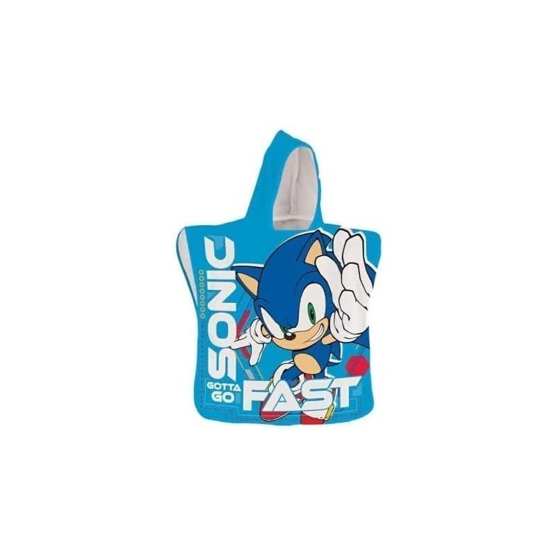 Poncho De Bain Sonic À Capuche Poncho De Bain Sonic À Capuche