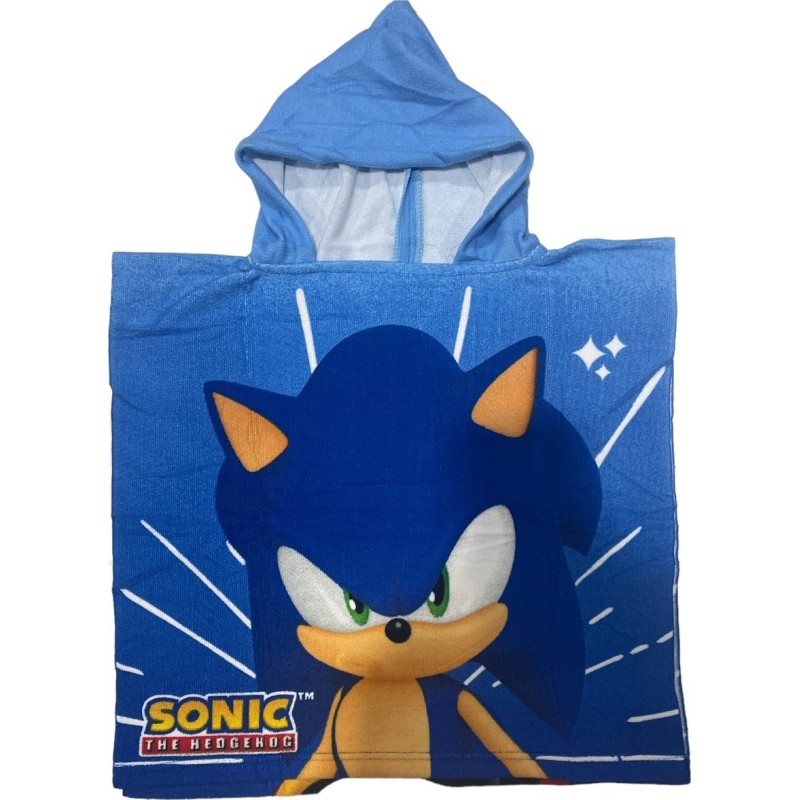 Poncho de bain Sonic a capuche