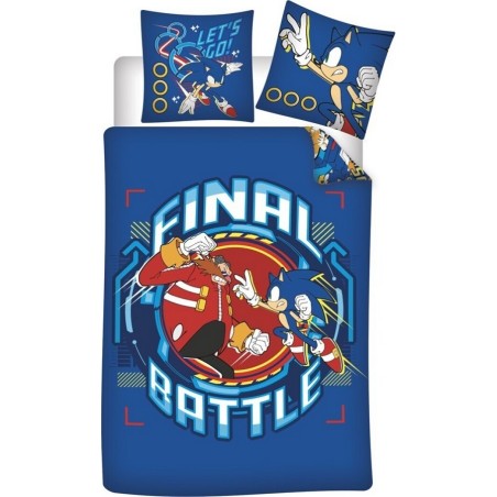 Parure de lit Sonic - housse de couette Sonic en coton