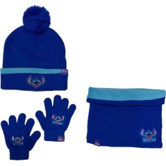 Set 3 Stück Mütze + Snood + Stitch Disney Handschuhe