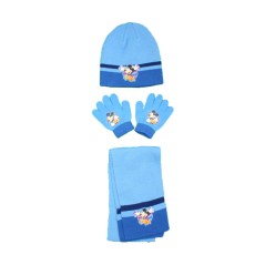 Set 3 Stück Bonnet + Schal + Mickey Disney Handschuhe