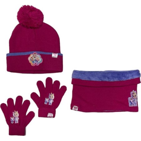 Set 3 Stück Mütze + Snood + Cry Babies Handschuhe