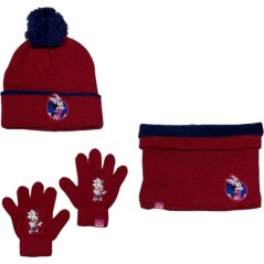 Set 3 Stück Mütze + Snood + Minnie Disney Handschuhe