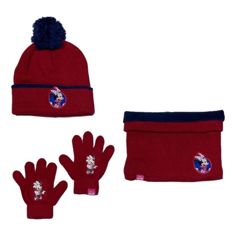Set 3 Stück Mütze + Snood + Minnie Disney Handschuhe Set 3 Stück Mütze + Snood + Minnie Disney Handschuhe