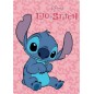 Plaid Polaire Stitch Disney en rose