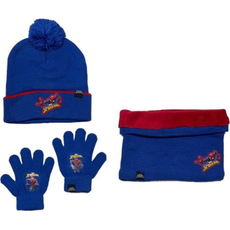 Set 3 Stück Mütze + Snood + Spiderman Handschuhe