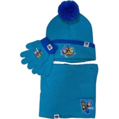 Set 3 Stück Mütze + Snood + Pat Patrouille Handschuhe
