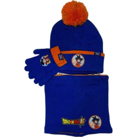 Set 3 pieces Hat + snood + gloves Dragon Ball Super