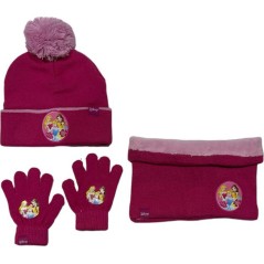 Set 3 Stück Mütze + Snood + Princesse Disney Handschuhe