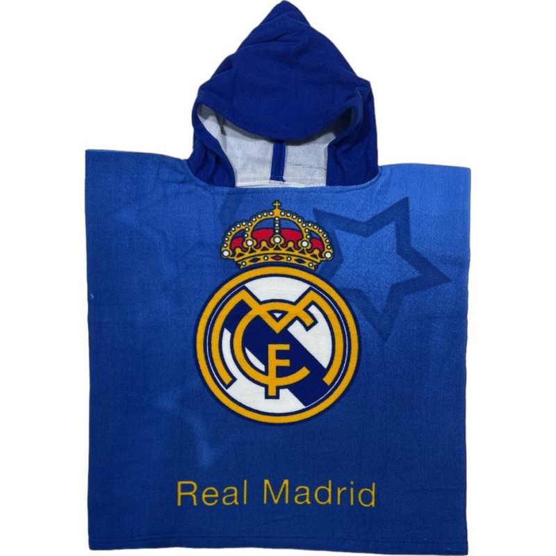 Poncho de bain Real Madrid a capuche