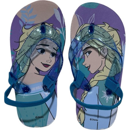 Tongs Frozen Disney avec bride élastiquée