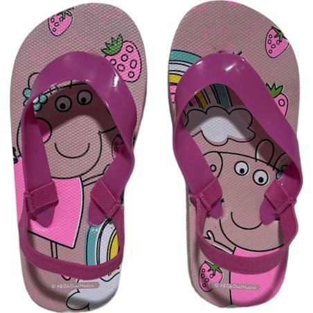 Tongs Peppa Pig avec bride élastiquée