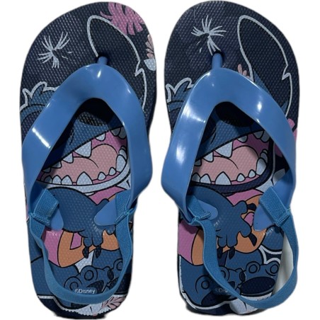 Tongs Stitch Disney avec bride élastiquée