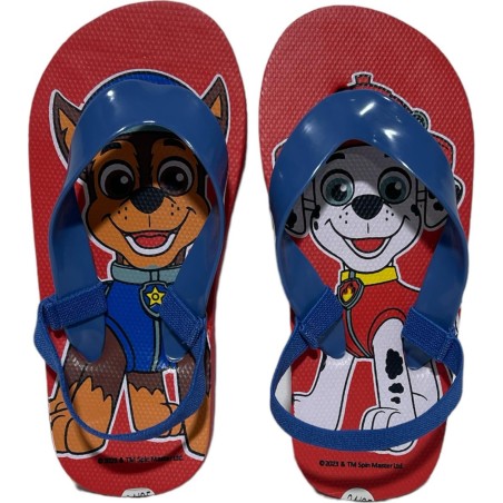 Paw Patrol flip flops with elastic strap