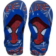 Spiderman flip flops with elastic strap