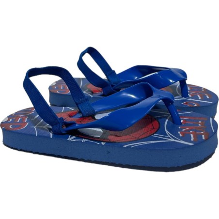 Spiderman flip flops with elastic strap