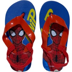 Spiderman flip flops with elastic strap
