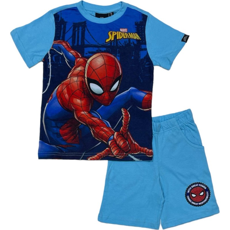 Ensemble T-shirt avec Short Spiderman Marvel