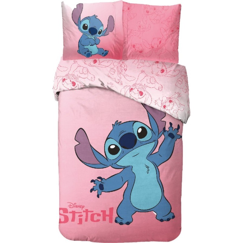 Parure housse de couette Stitch Disney En coton
