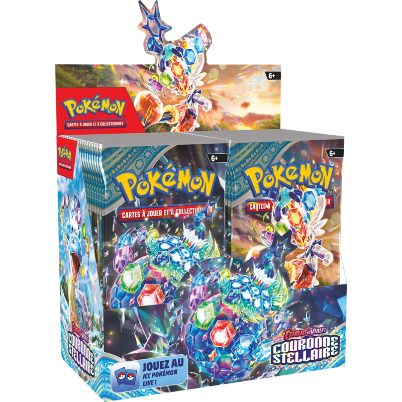 Pokémon Couronne Stellaire   - Boite de 36 Boosters en Français - Display de 36 Booster Pokémon Couronne Stellaire
