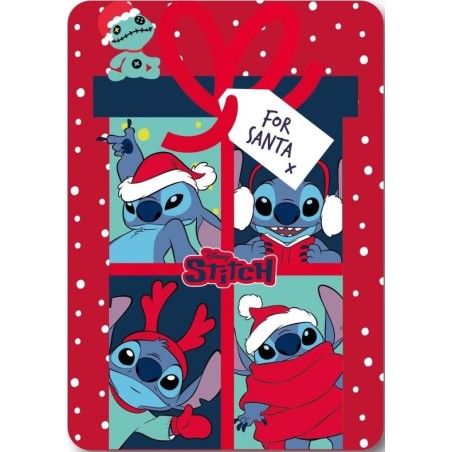 Plaid Polaire Stitch Disney