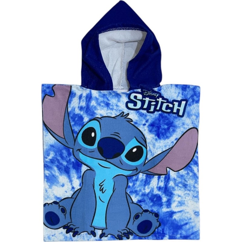 Poncho de bain Stitch Disney  à capuche