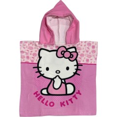 Poncho de bain Hello Kitty à capuche