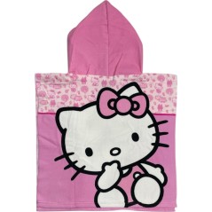 Poncho de bain Hello Kitty à capuche