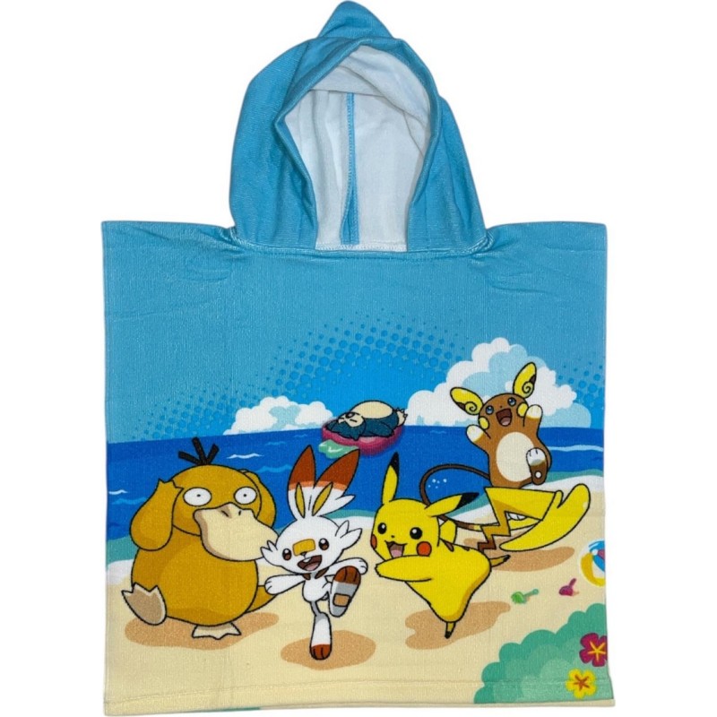 Poncho de bain Pokémon a capuche