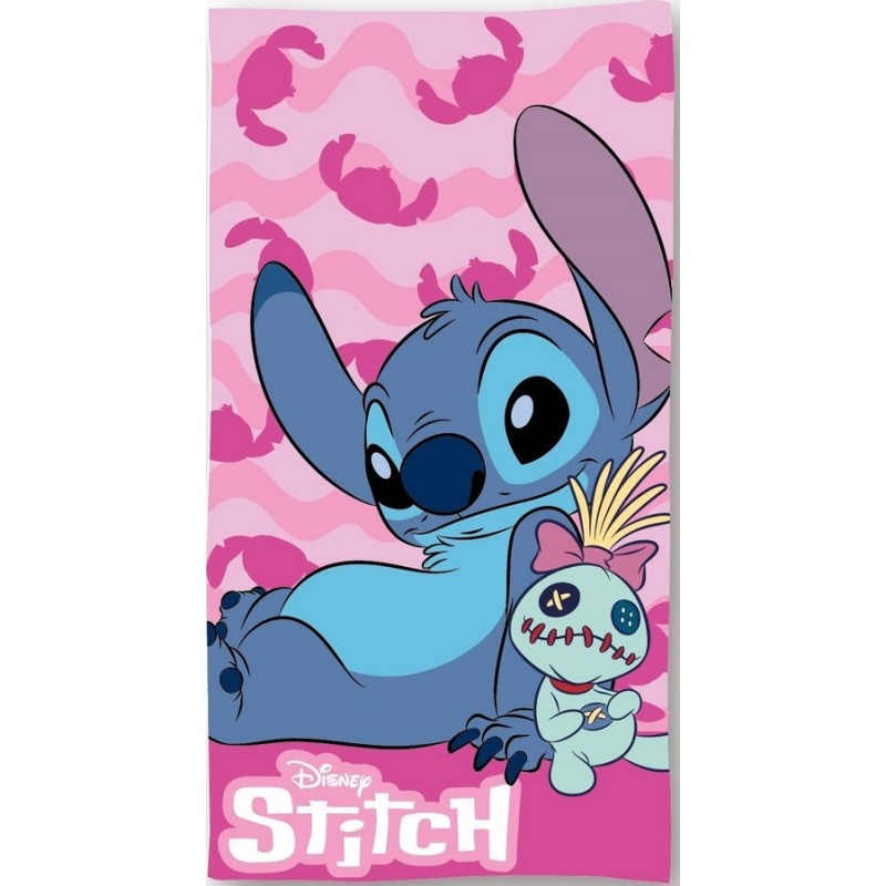 Drap de plage ou drap de bain Stitch Disney en coton
