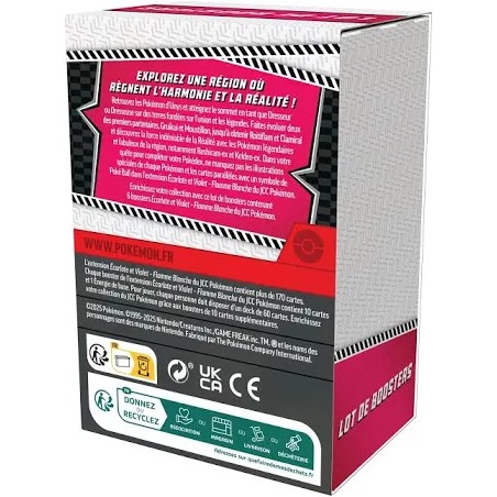 Pokémon - Coffret 6 Boosters EV10.5 Écarlate et Violet Flamme Blanche