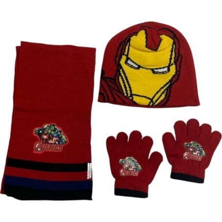 Avengers bonnet + gants + echarpe