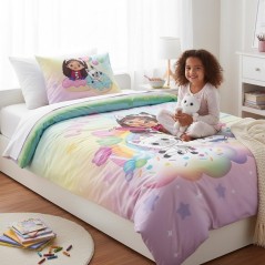 Gabby's dollhouse quilt cover set