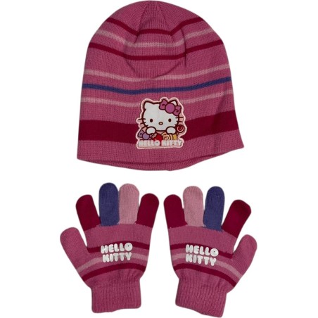 Ensemble Bonnet et Gants Hello Kitty