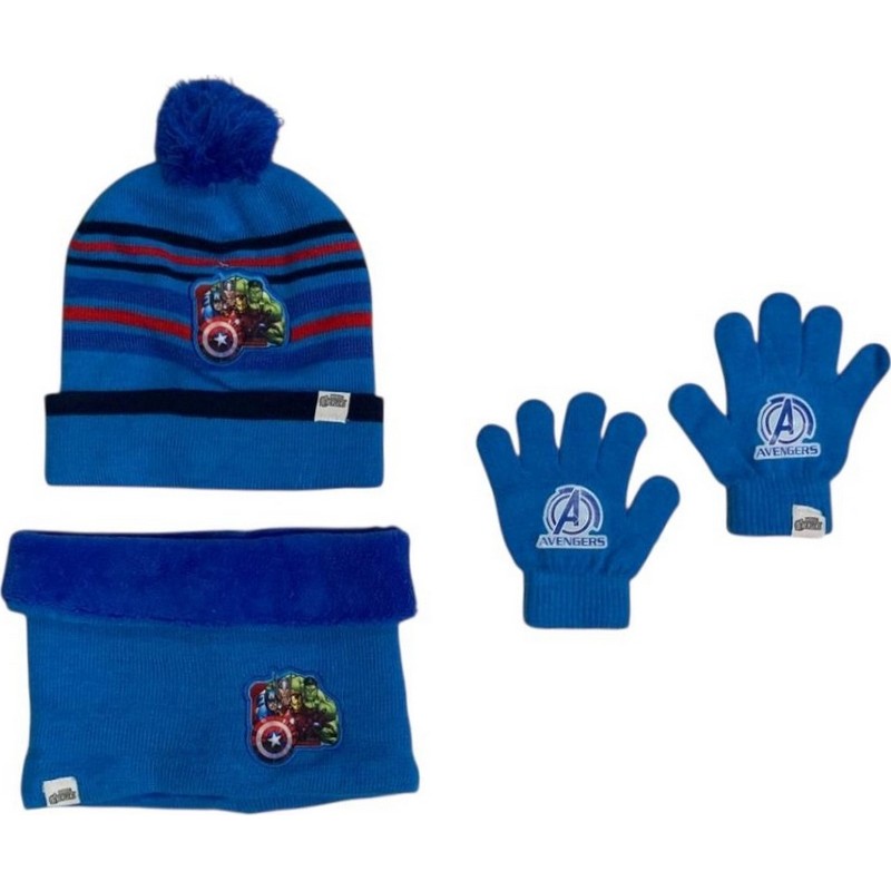 Set 3 pieces Hat  snood and gloves Avengers Marvel