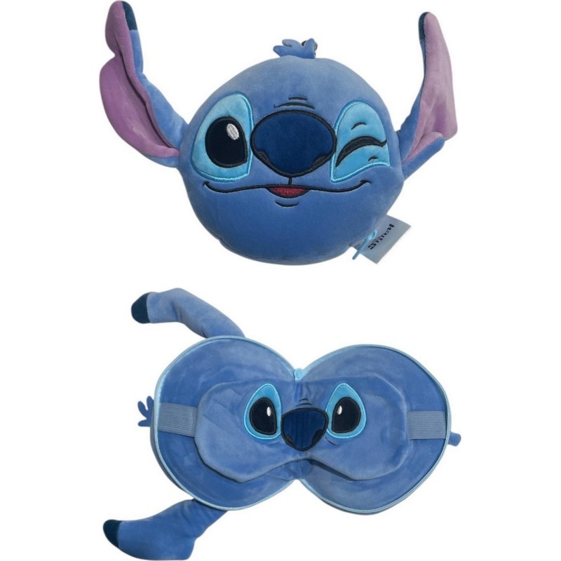 Relaxeazzz Stitch Plush Travel Pillow & Sleep Mask