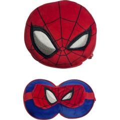 Relaxeazzz Oreiller de voyage en peluche Spiderman & masque de sommeil