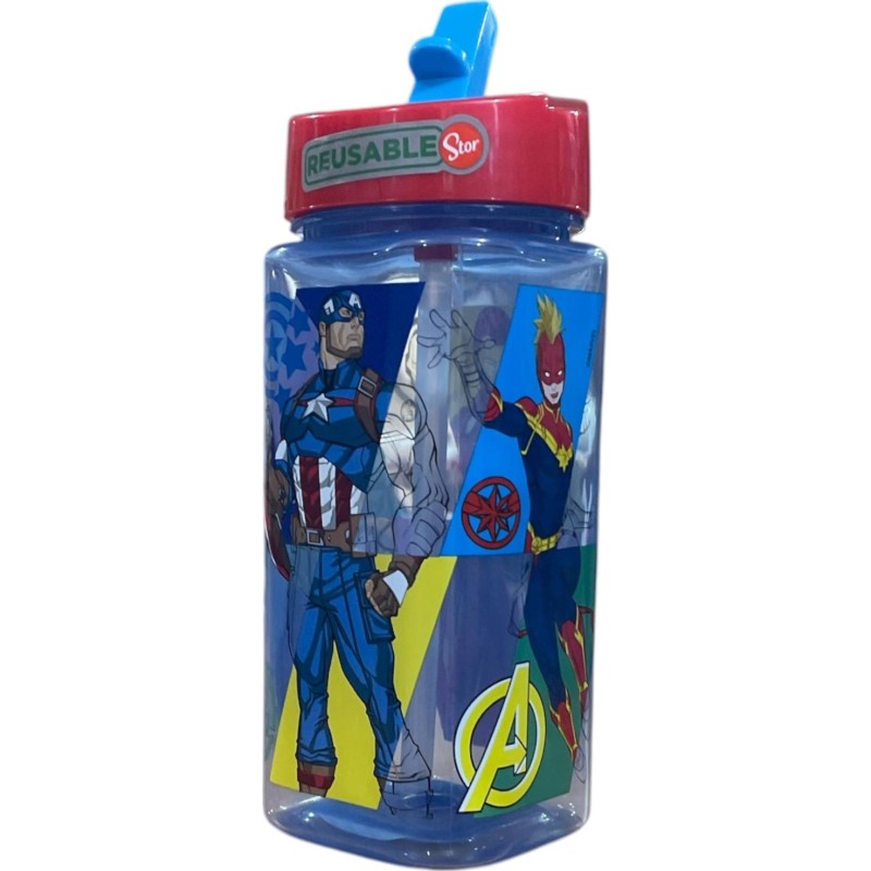 Bouteille d'eau carrée Avengers 510 ml Bouteille d'eau carrée Avengers 510 ml