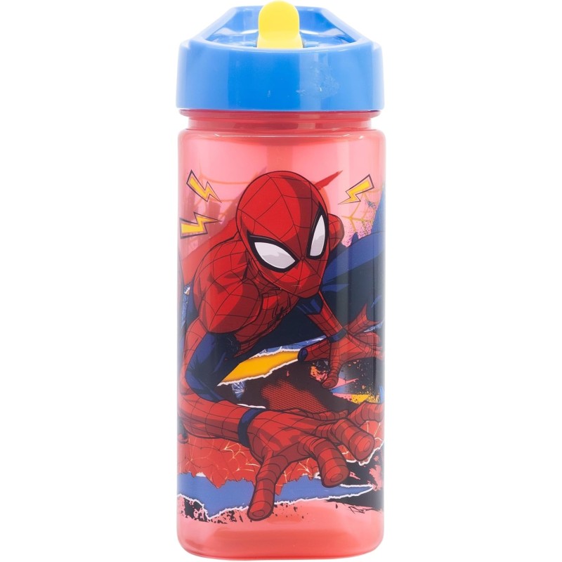 Square water bottle Spiderman