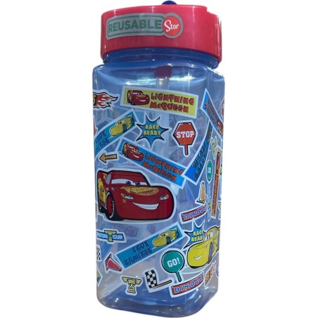 Bouteille d'eau carrée Cars Disney 510 ml