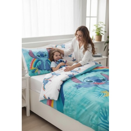 Parure housse de couette Stitch En coton