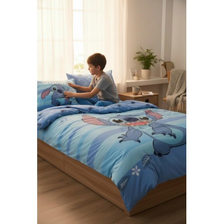 Parure housse de couette Stitch En coton