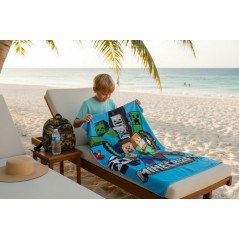 Minecraft beach towel