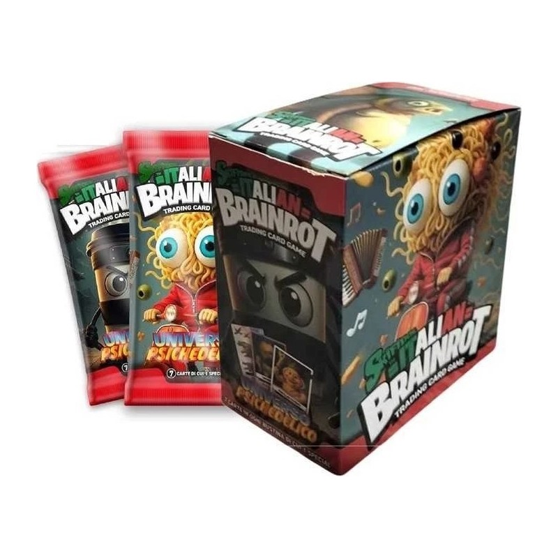 Prestige &Deluxe Boite de 24 sachets Skifidol Italian Brainrot Mix Psychédélique -Trading Card Game Prestige &Deluxe Boite de 24 sachets Skifidol Italian Brainrot Mix Psychédélique -Trading Card Game