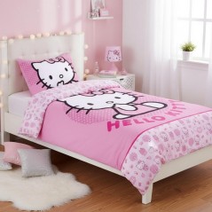 Parure de lit Hello Kitty- housse de couette Hello Kitty