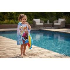 Poncho de bain La Reine des Neiges à capuche