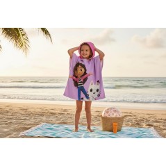 Poncho de bain Gabby's Dollhouse à capuche