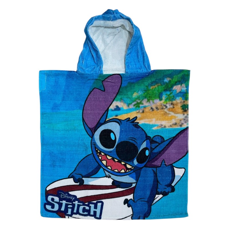 Stitch Disney cotton hooded bath poncho