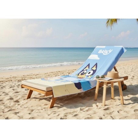 Serviette de plage ou drap de bain Bluey en coton